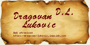 Dragovan Luković vizit kartica